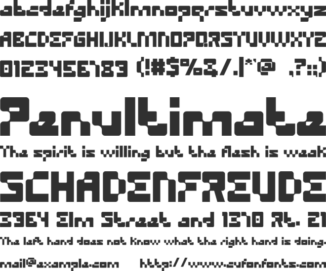THE-GLITCH font preview