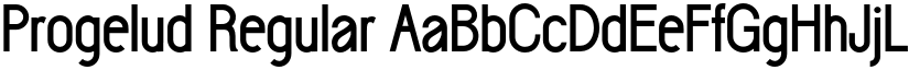 Progelud Regular font