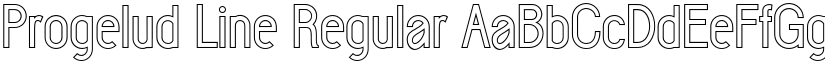 Progelud Line Regular font