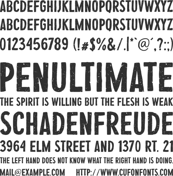 Stop Lost font preview
