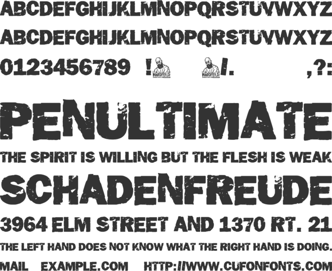 The Camposanto font preview