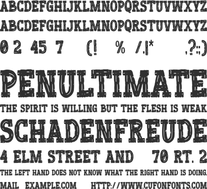 Infantry font preview