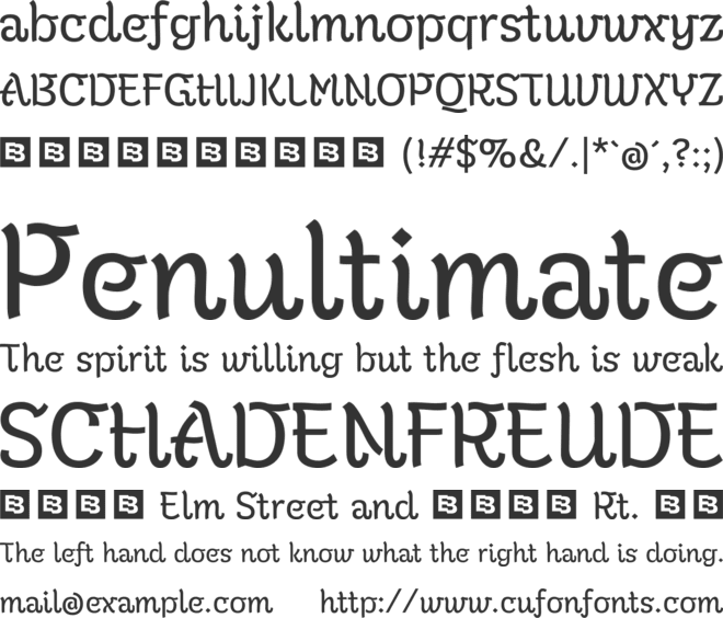 Kutai Trial font preview