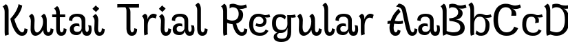 Kutai Trial Regular font