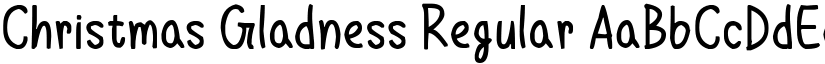 Christmas Gladness Regular font