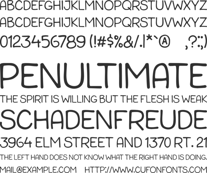 Chalky Chalkboard font preview