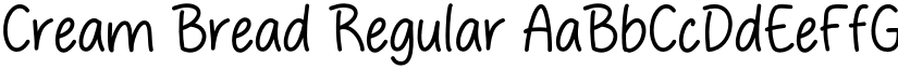 Cream Bread Regular font