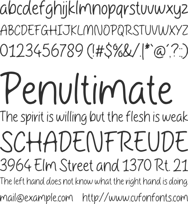 People Dream font preview