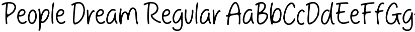People Dream Regular font