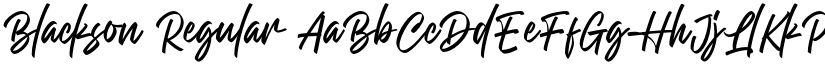 Blackson Regular font