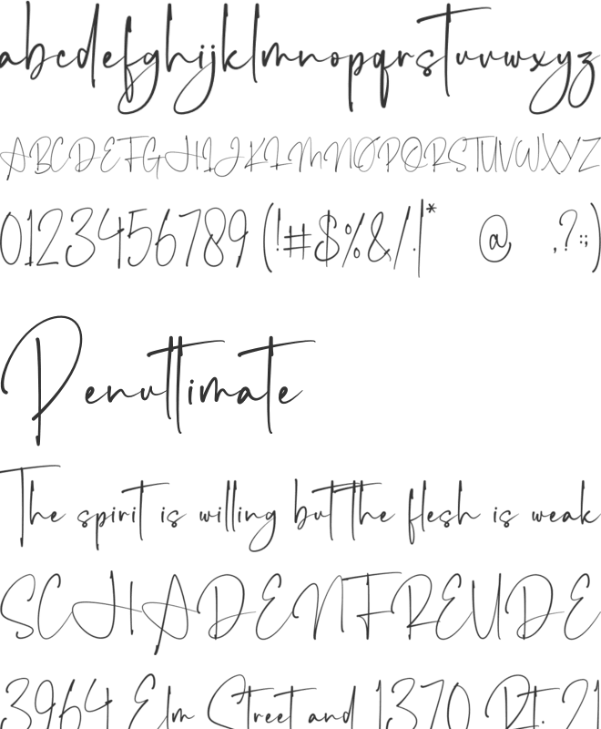 Haramosh font preview