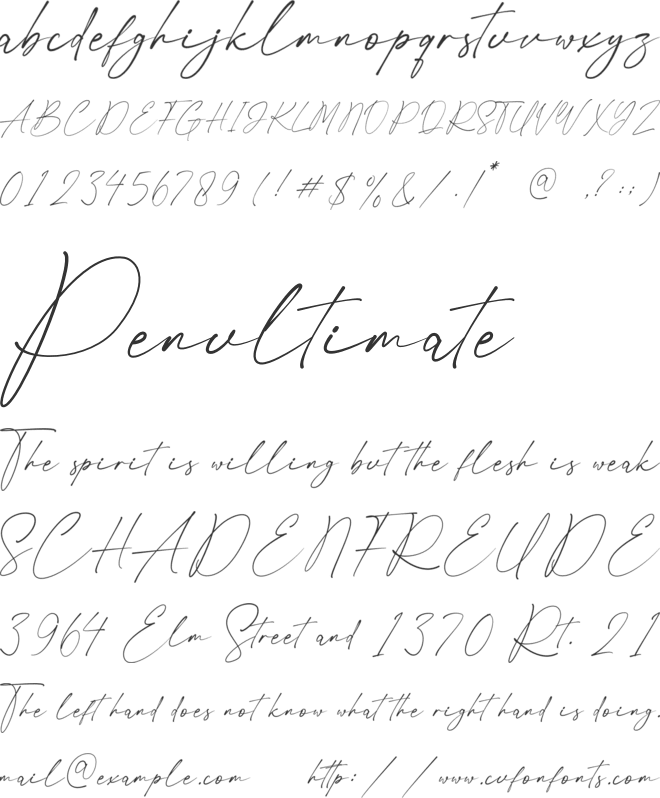 Millionist font preview