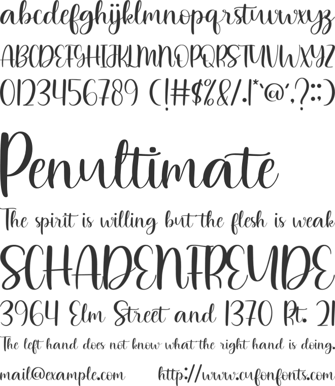 Cheritta font preview
