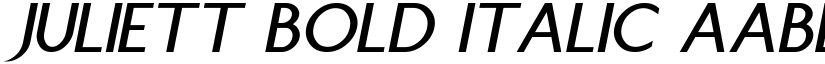 Juliett Bold Italic font