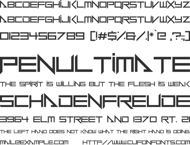 Interstellar Trip font preview