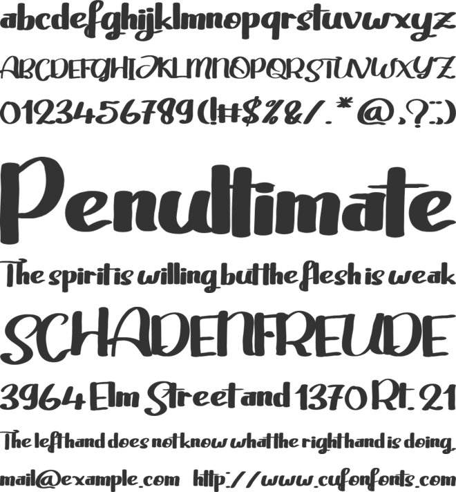 Hinadati font preview