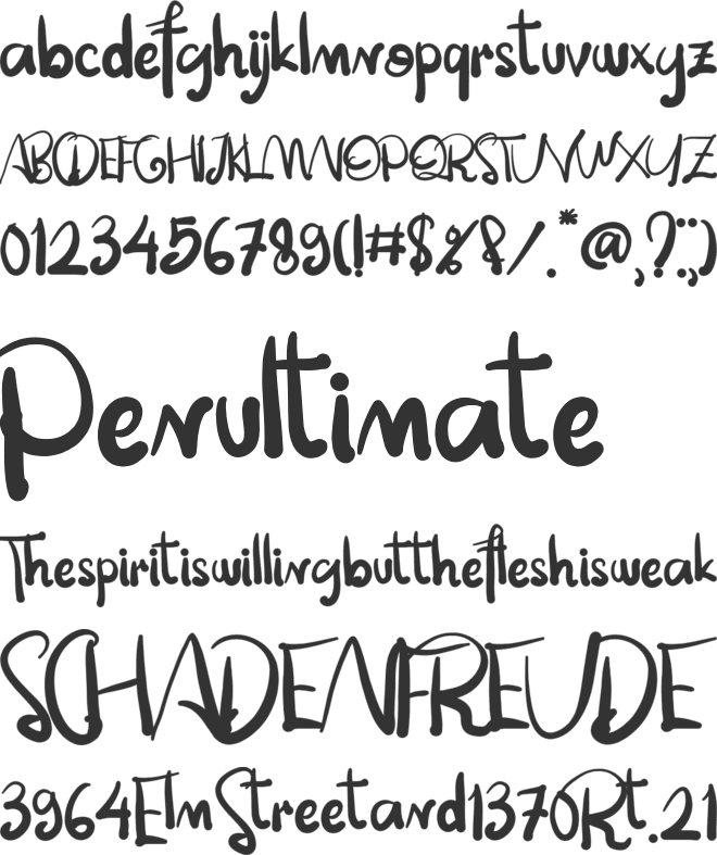 Suara Aku font preview