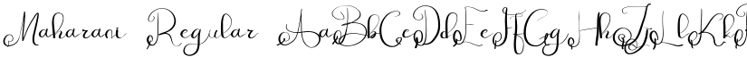 Maharani Regular font