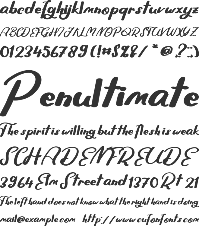 Giyattigo font preview