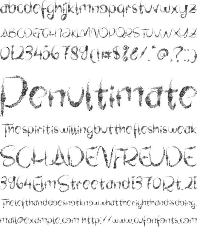 Engkers font preview
