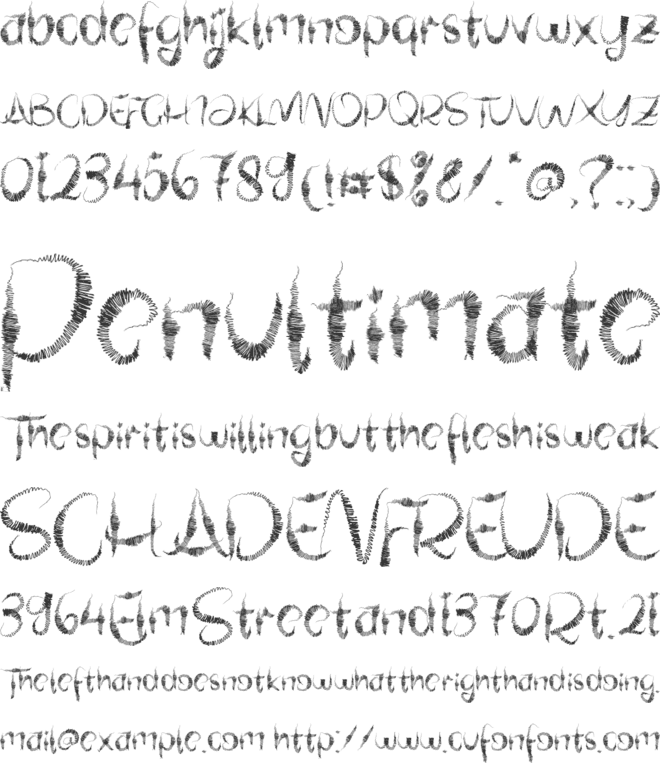 Engkers font preview