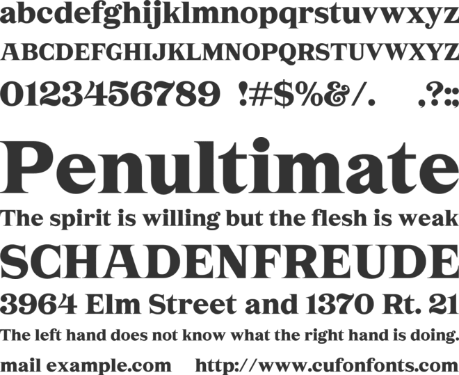 Sandana font preview