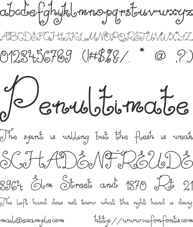 Elizabeth font preview