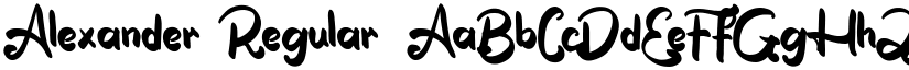 Alexander Regular font