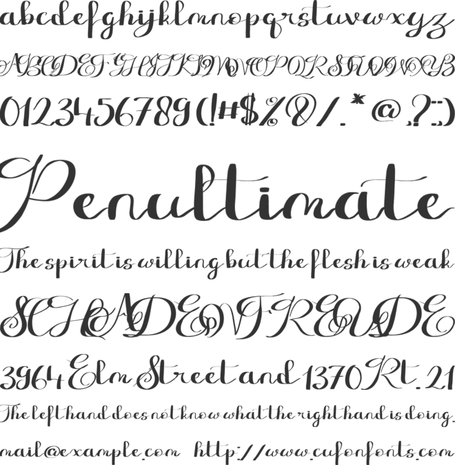 Cape Town font preview