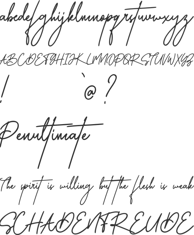 Mathildaine font preview