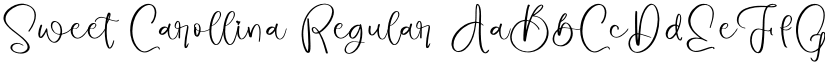 Sweet Carollina Regular font