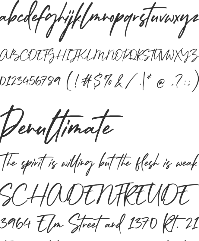 Signature Creek font preview