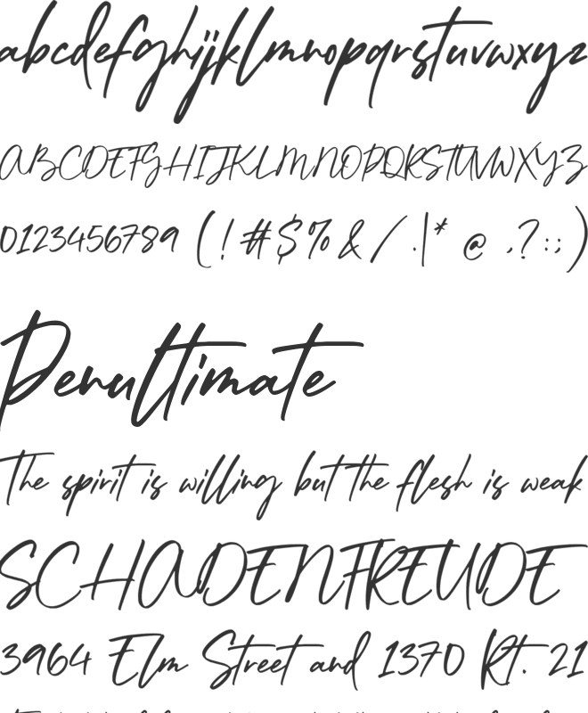 Signature Creek font preview