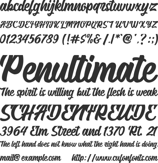 The Hungry font preview