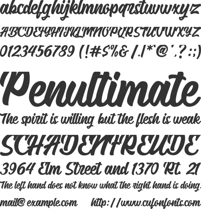 The Hungry font preview