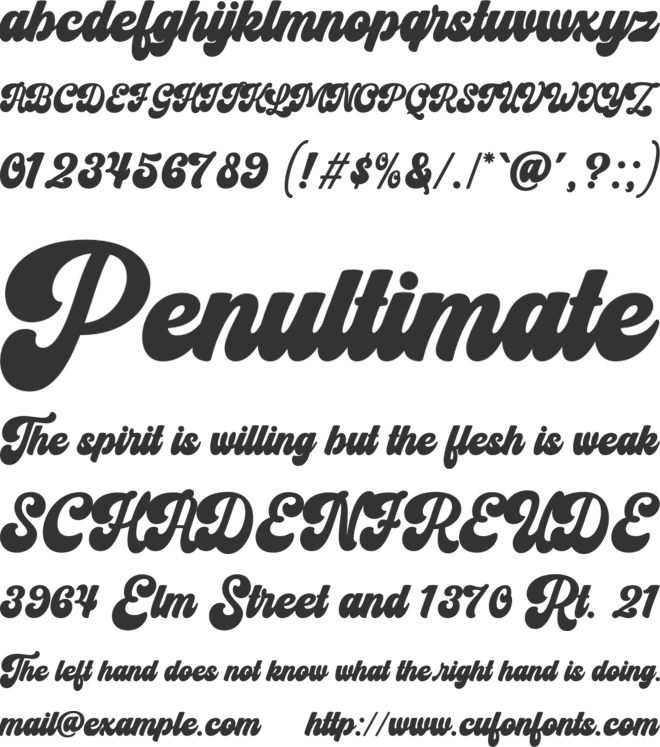 Scaferi font preview