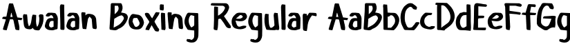 Awalan Boxing Regular font