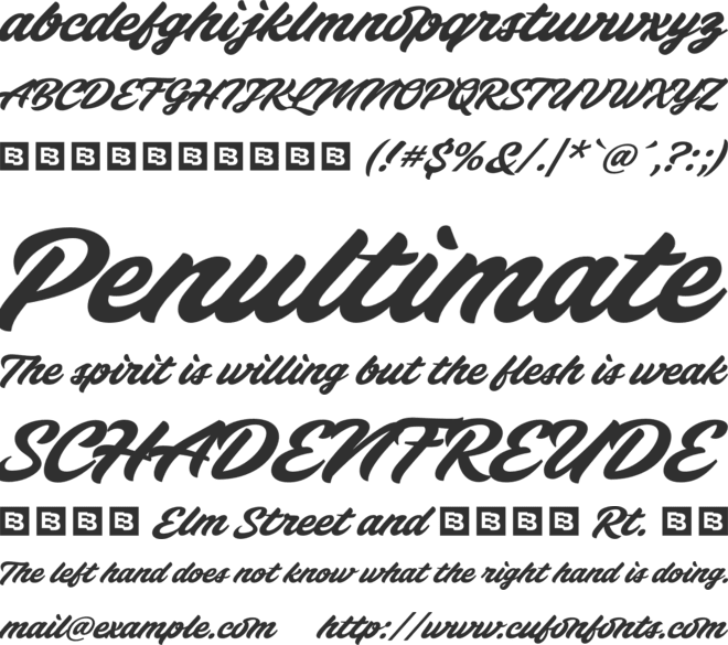 Awesome Script Trial font preview