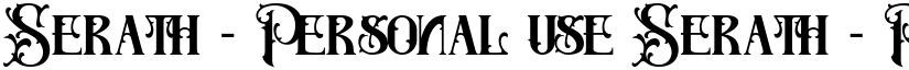 Serath - Personal use Serath - Personal use font