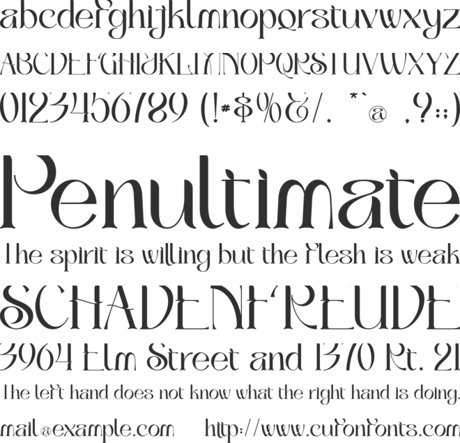 Cartia - Personal use font preview
