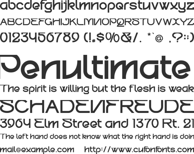 Sevenfold - Personal use font preview