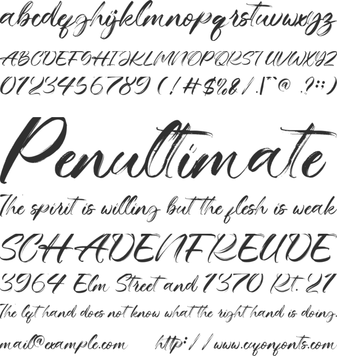 Mikhael Handwritten - Personal use font preview