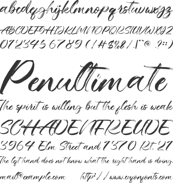 Mikhael Handwritten - Personal use font preview