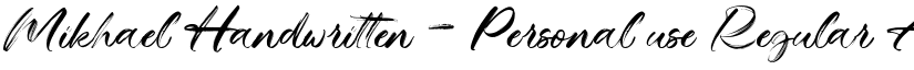 Mikhael Handwritten - Personal use Regular font