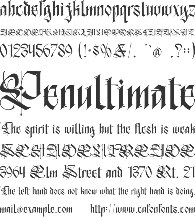 Blacker Spirit - Personal use font preview