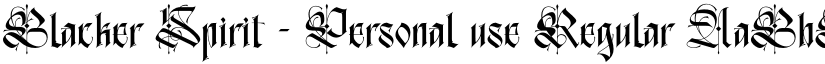 Blacker Spirit - Personal use font download