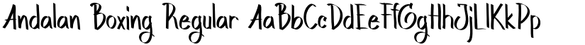 Andalan Boxing Regular font
