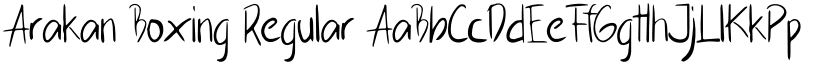 Arakan Boxing Regular font