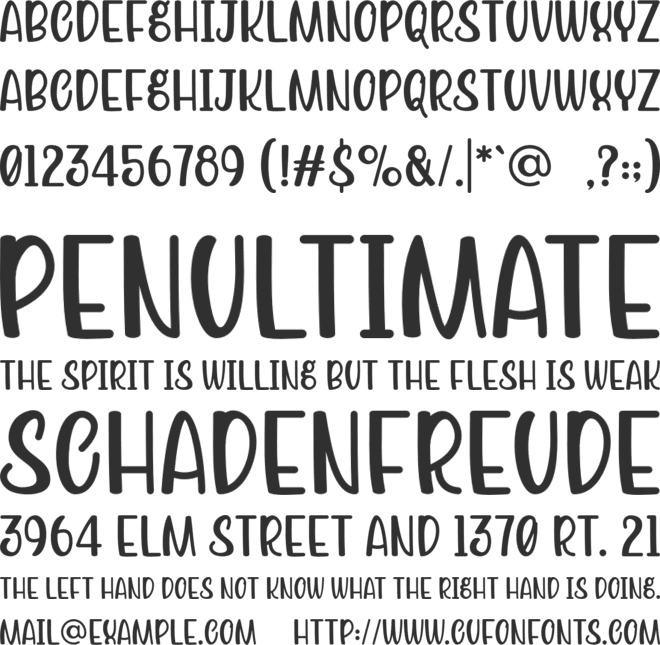 SNOWNLY font preview