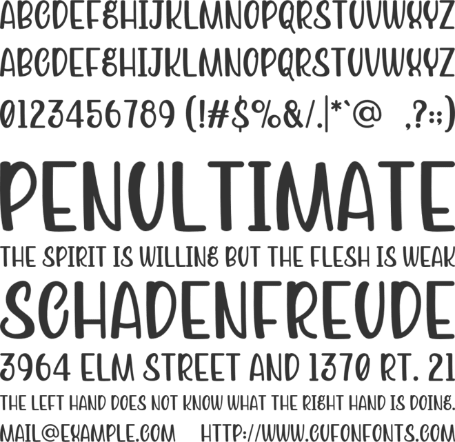 SNOWNLY font preview